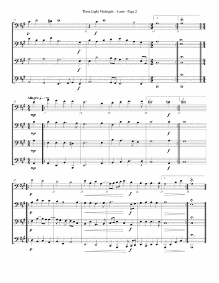 Three Light Madrigals For Trombone Or Low Brass Quartet Page 2