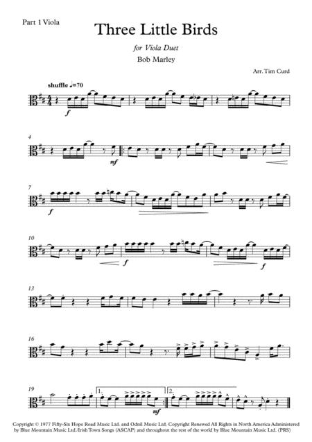 Three Little Birds For Viola Duet Page 2