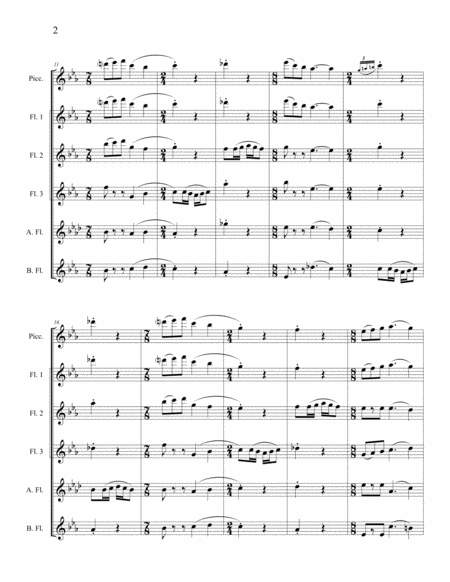 Three Miniatures For Flute Choir Page 2