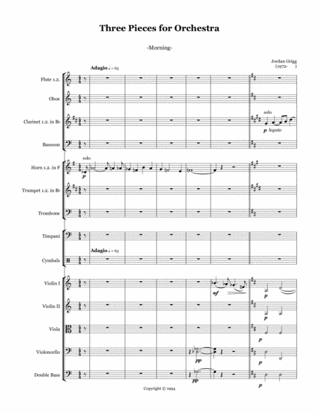 Three Pieces For Orchestra Score And Parts Page 2
