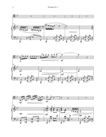 Three Preludes For Trombone And Piano Page 2