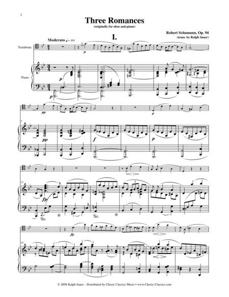 Three Romances For Trombone And Piano Op 94 Page 2