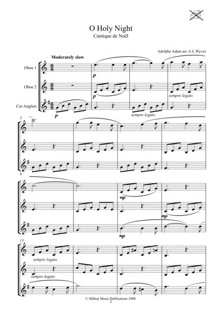 Three Romantic Christmas Oboe Trios Page 2