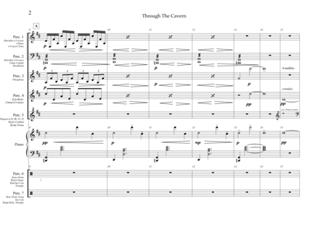 Through The Cavern Percussion Ensemble Piece Page 2