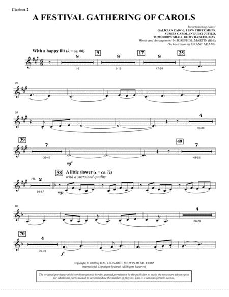 Tidings Of Joy A Celtic Christmas Celebration Full Orchestra Bb Clarinet 2 Page 2