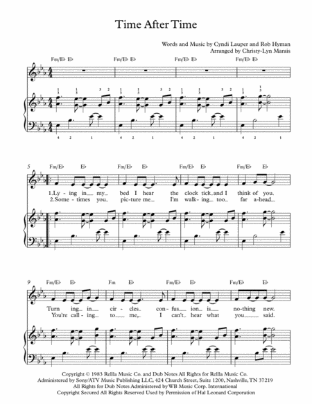 Time After Time Harp Voice Eb Major Page 2