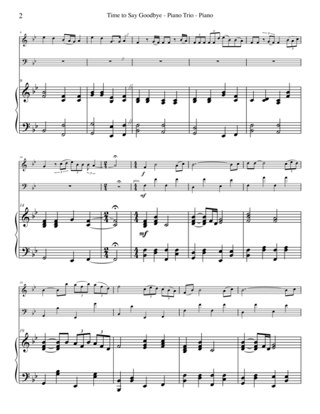 Time To Say Goodbye For Piano Trio Page 2