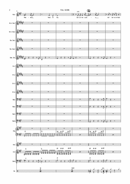 Time Warp Vocal With Big Band Or Rhythm Section Key A Page 2