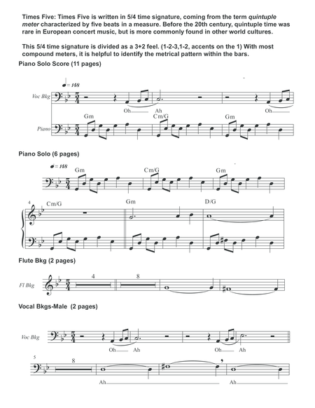 Times Five Piano Solo Score Page 2