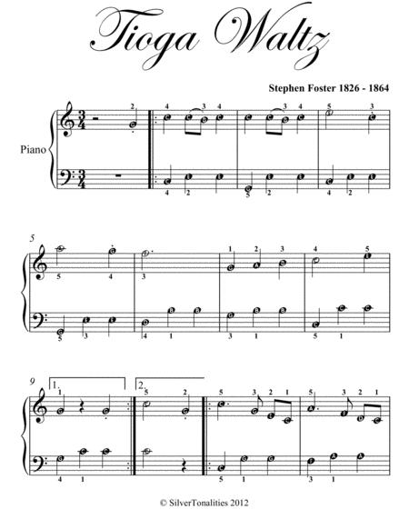 Tioga Waltz Easy Piano Sheet Music Page 2