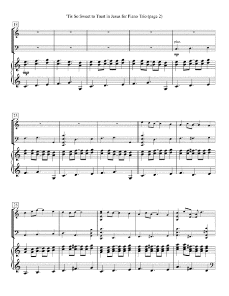 Tis So Sweet To Trust In Jesus For Piano Trio Page 2
