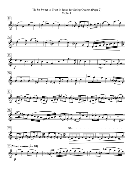 Tis So Sweet To Trust In Jesus For String Quartet Page 2