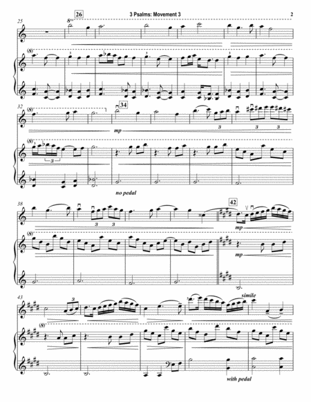 Title Three Psalms Tone Poem For Instrumental Solo Violin Movement 3 Psalm 148 Page 2