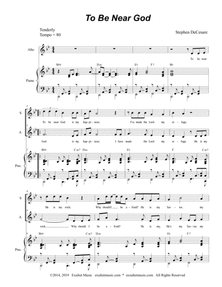 To Be Near God Duet For Soprano And Alto Solo Page 2