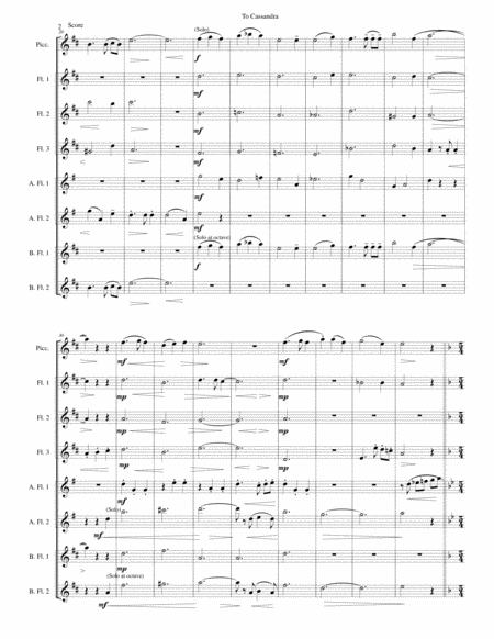 To Cassandra For Flute Octet Or Flute Choir Page 2