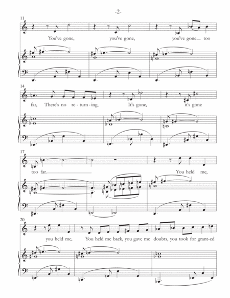 Too Far For Voice And Piano Page 2