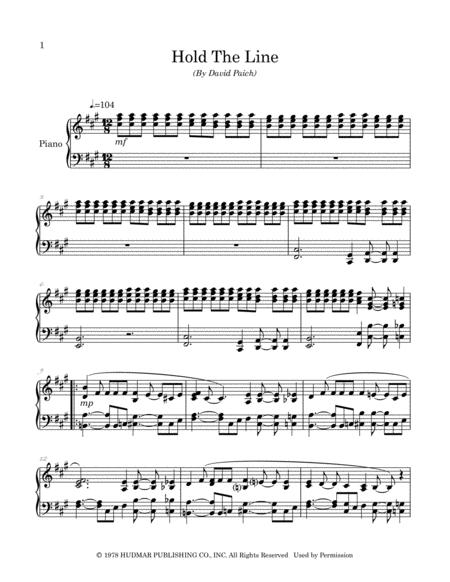 Toto Hold The Line Arranged For Piano Solo Page 2