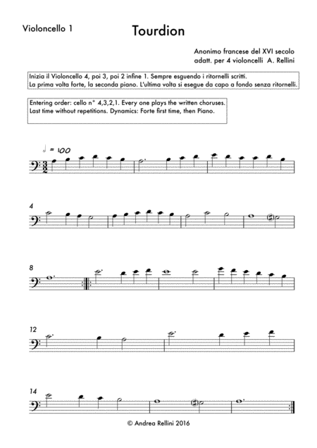 Tourdion 4 Cellos Page 2