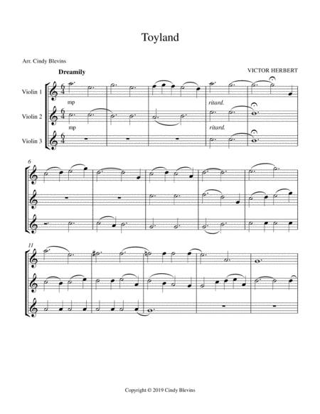 Toyland For Violin Trio Page 2