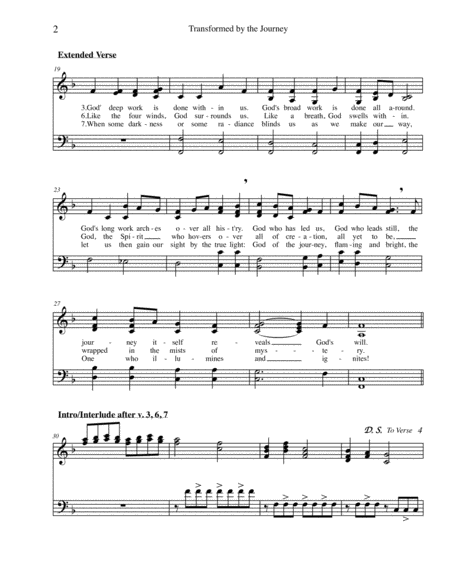 Transformed By The Journey Unison Hymn With Organ Version Page 2