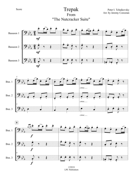 Trepak From The Nutcracker Suite For Three Bassoons Page 2