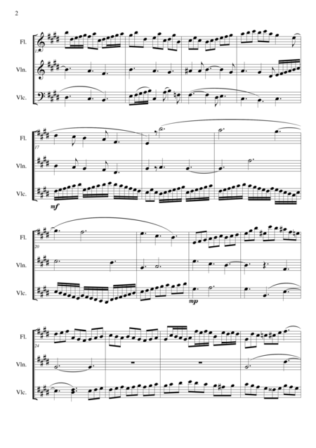 Trio In E Major For Flute Violin And Violoncello Page 2