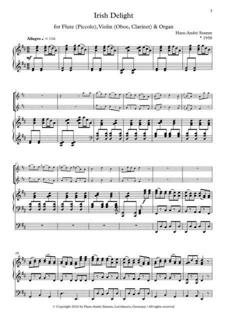 Trio Pieces For Flute Piccolo Violin Oboe Clarinet Organ Vol 2 In Celtic Spirit Page 2