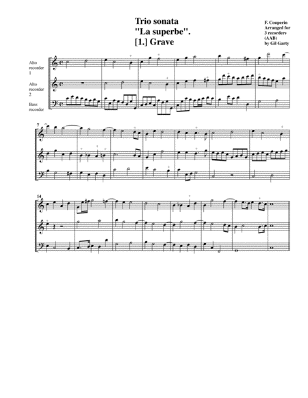 Trio Sonata La Superbe Arrangement For 3 Recorders Page 2