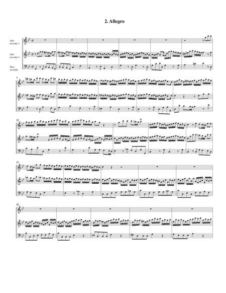 Trio Sonata Qv 2 21 Arrangement For 3 Recorders Page 2