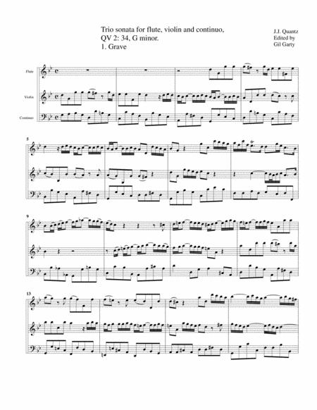 Trio Sonata Qv 2 34 For Flute Violin And Continuo In G Minor Page 2