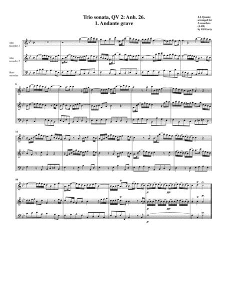 Trio Sonata Qv 2 Anh 26 Arrangement For 3 Recorders Page 2