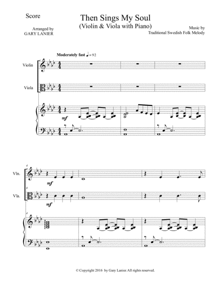 Trios For 3 Great Hymns Violin Viola With Piano And Parts Page 2