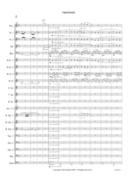 Tristesse For Concert Band Page 2
