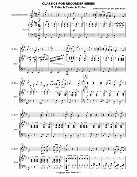 Tritsch Tratsch Polka For 2 Descant Recorders Page 2