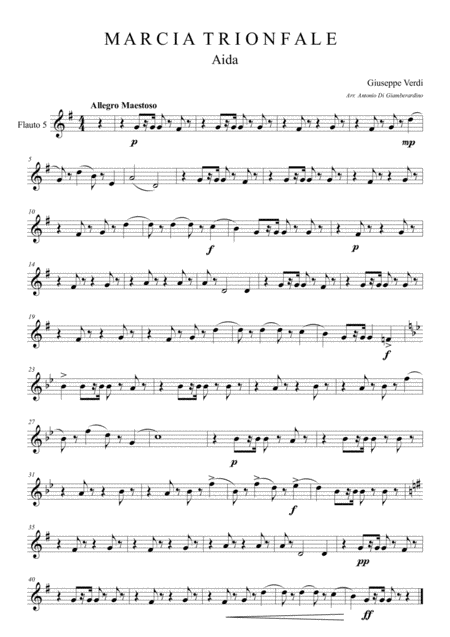 Triumphal March Aida C Flute Choir Page 2
