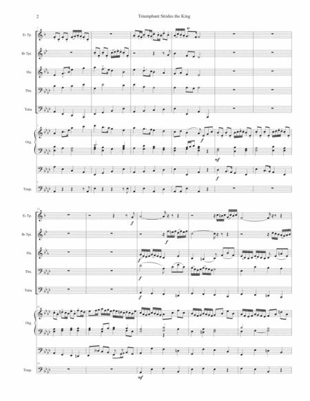 Triumphant Strides The King Processional For Brass Quintet Organ And Optional Timpani Page 2