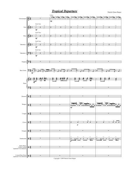 Tropical Departure For Percussion Ensemble Page 2