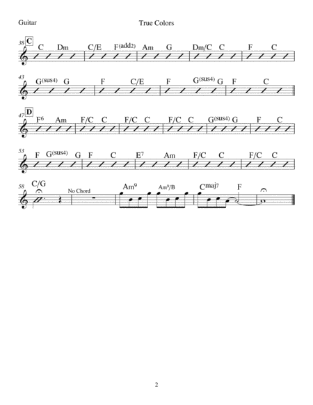 True Colors String Quartet And Guitar Page 2