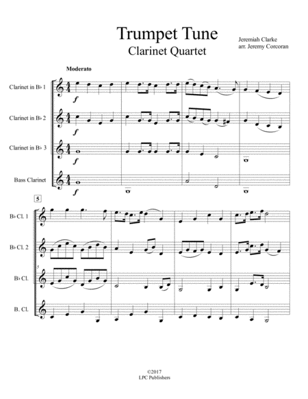 Trumpet Tune For Clarinet Quartet Page 2