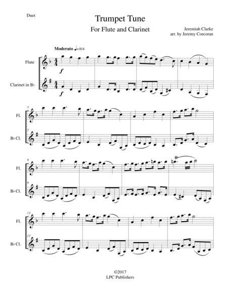 Trumpet Tune For Flute And Clarinet Page 2