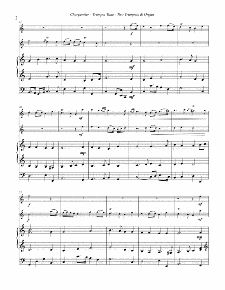 Trumpet Tune From Te Deum For Two Trumpets And Organ Page 2