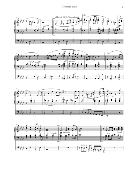 Trumpet Tune Organ And Orchestral Parts Page 2