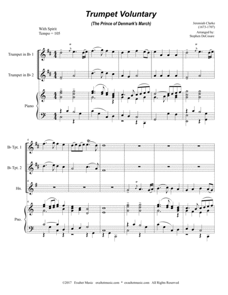 Trumpet Voluntary For Brass Trio Piano Accompaniment Page 2