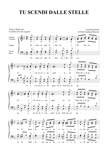 Tu Scendi Dalle Stelle Arr For Satb Choir Page 2