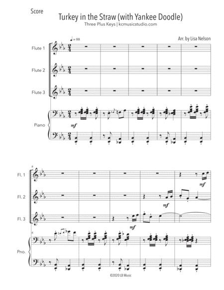 Turkey In The Straw Flute Trio With Piano Accompaniment Page 2