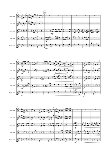 Turkish March Beethoven Saxophone Quartet Page 2