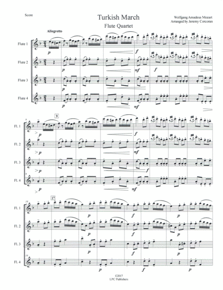 Turkish March For Flute Quartet Page 2