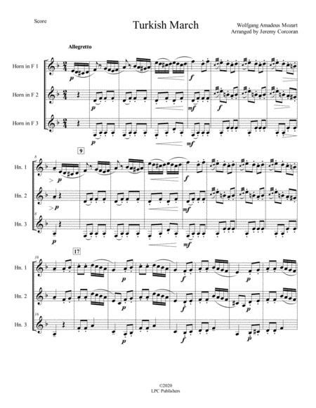Turkish March For French Horn Trio Page 2