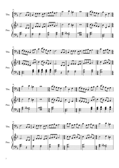 Twelve Days Of Christmas Trombone Bass Clef Solo Page 2