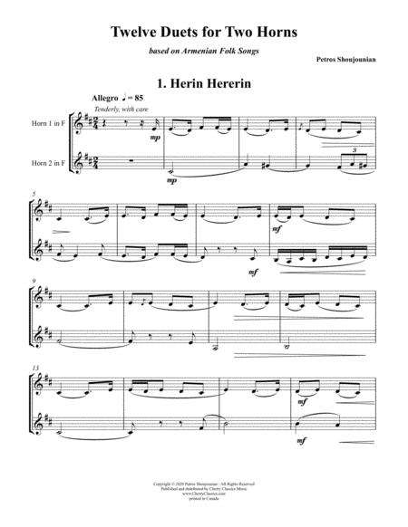 Twelve Duets For Two Horns Based On Armenian Folk Songs Page 2